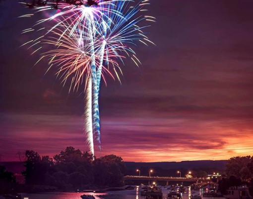 fireworks at night