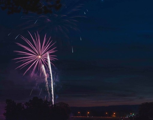 fireworks at night