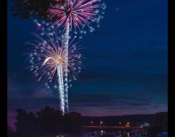 fireworks at night