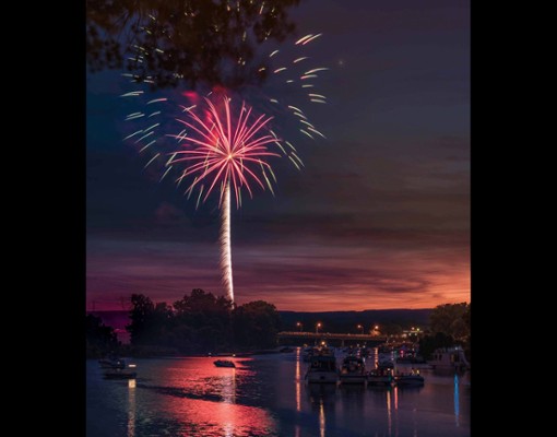 fireworks at night