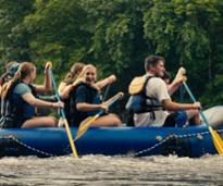 people in a raft