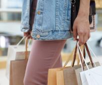 a shopper in denim shirt