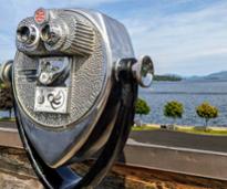 viewfinder looking out at lake george