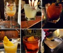 grid of six cocktails