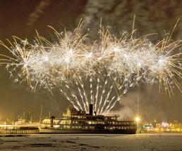 fireworks on lake george