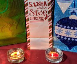 Christmas bags and candles