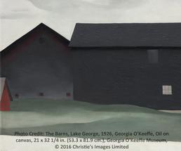 barns painting by georgia o'keeffe