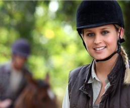 woman in an equestrian outfit