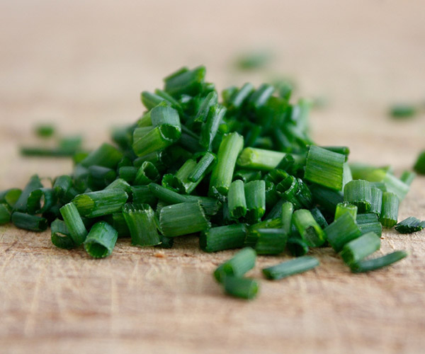 scallions cut up into very small slices
