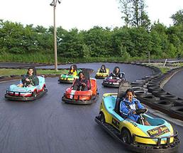 kids driving go karts