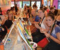 women at paint and sip
