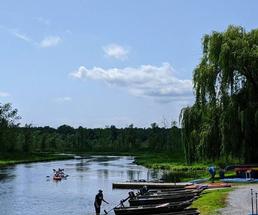 kayakers on lake