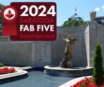 2024 fab five logo on congress park fountain