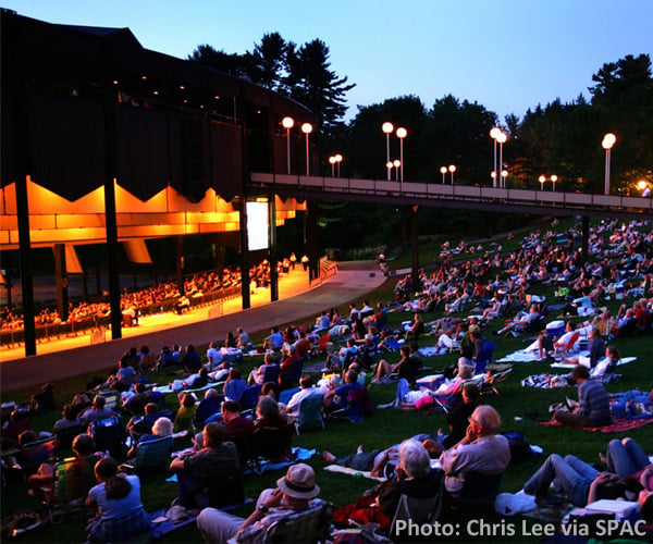 people on the lawn at spac