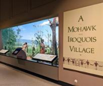 mohawk village display at new york state museum