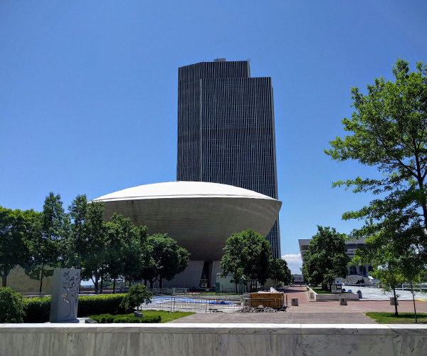  the egg and corning tower in albany