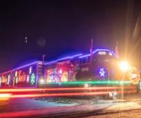 decorated holiday train