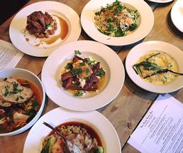 dishes at an albany restaurant