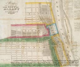 historic map of albany