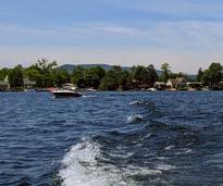 boat on a lake