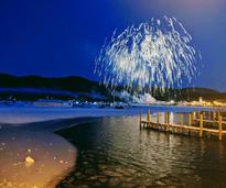 fireworks in the winter