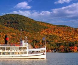 fall foliage by cruise ship