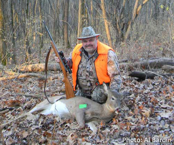 hunter with a deer