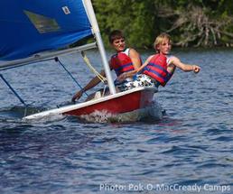 campers sailboating