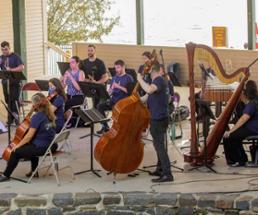 orchestra on stage