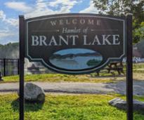 large sign for brant lake