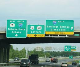 signs on the adirondack northway