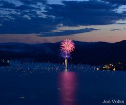 fireworks over lake george