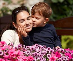 son kissing mother