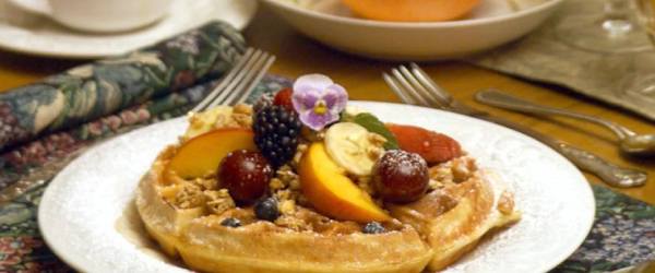waffles with fruit