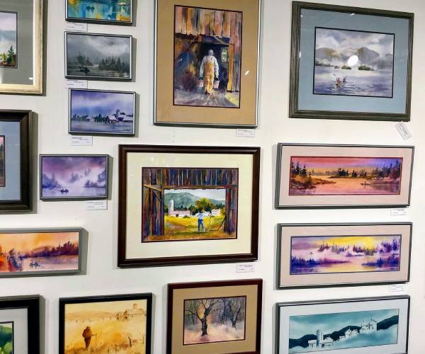 paintings on a wall