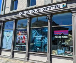 exterior of fountain square outfitters