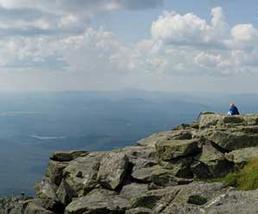 Top of a peak overlooking other high peaks