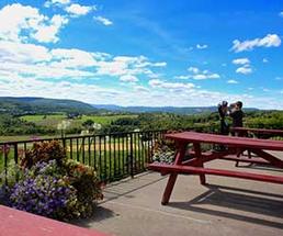 A view of the rolling hills surrounding Howe Caverns in Upstate New York