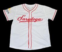 a Saratoga baseball shirt