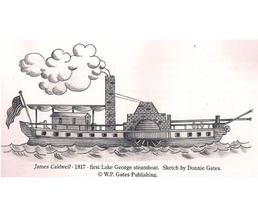 sketch of James Caldwell steamboat