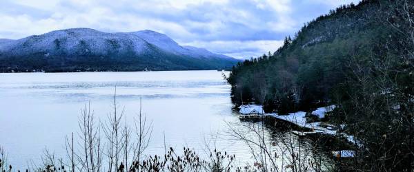 winter view of Lake George