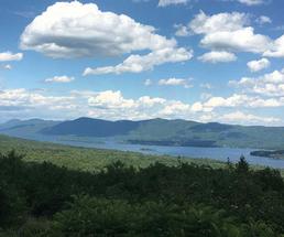 view from prospect mountain overlooking lake george