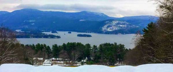 summit view in winter
