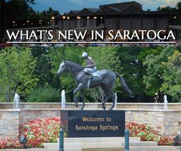 welcome to saratoga horse statue