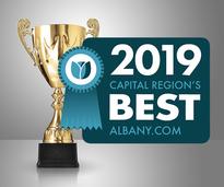 trophy with 2019 capital region's best badge
