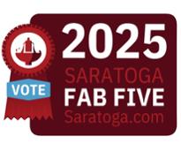 fab five badge with vote for us ribbon