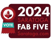 fab five badge with vote for us ribbon