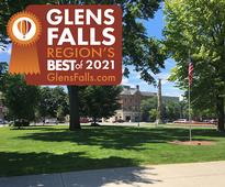 downtown glens falls with region's best badge