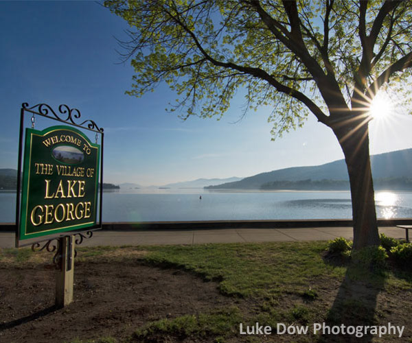 lake george village in spring