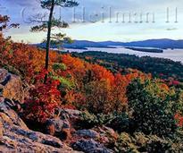 view of fall foliage from rocky ledge